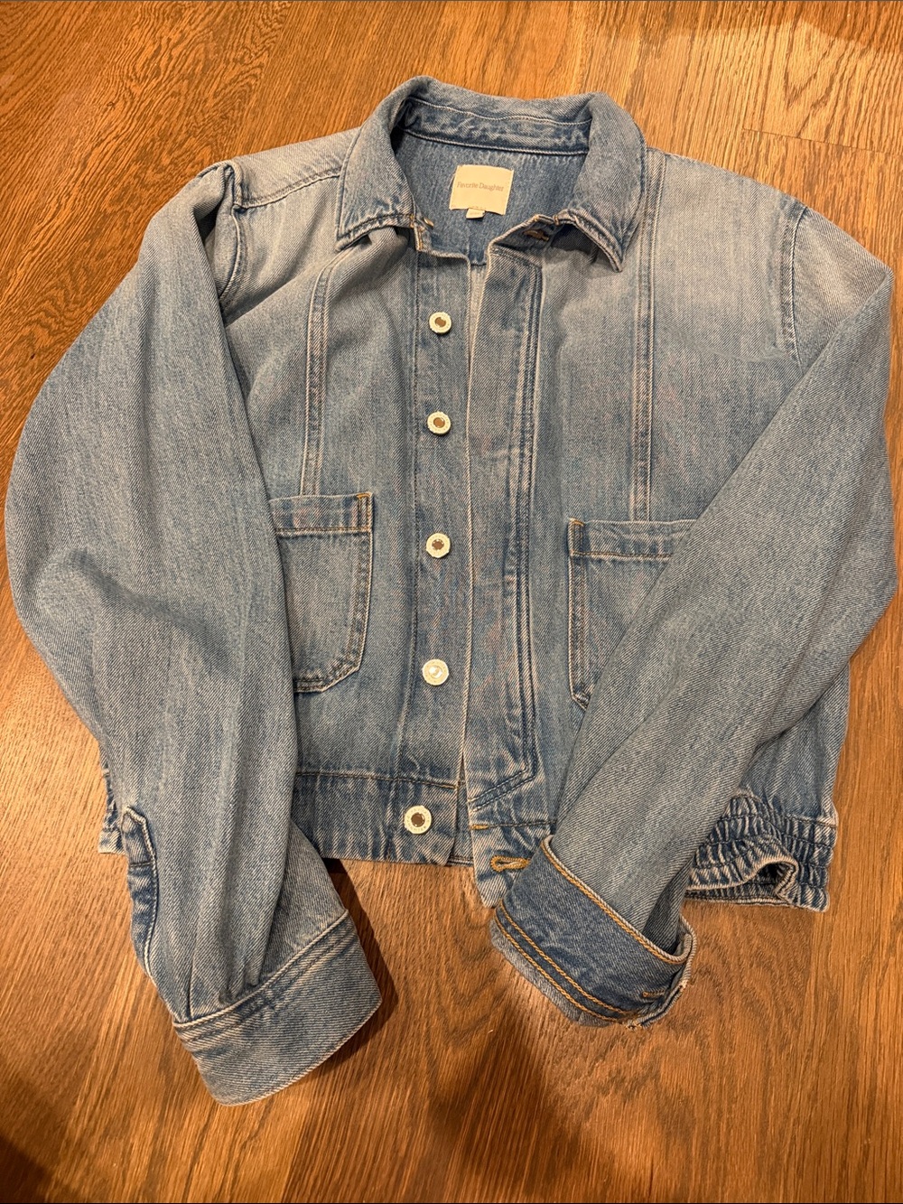 Favorite Daughter Classic Light Blue Denim Jacket